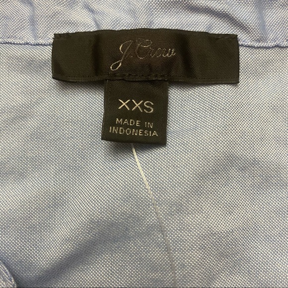 JCrew Sara Oxford Wrap Top Blue Size XXS - Picture 6 of 9